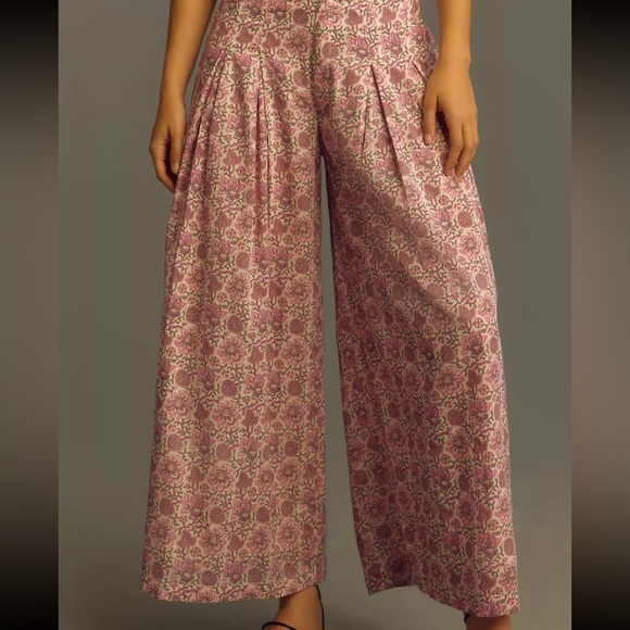 Anthropology, Raga Ria Pleated Wide-Leg Cropped pants price firm - Picture 3 of 6